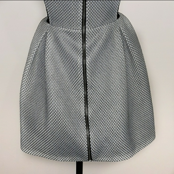 River Island Black Grey Zipped Skater Dres… - Picture 7 of 8